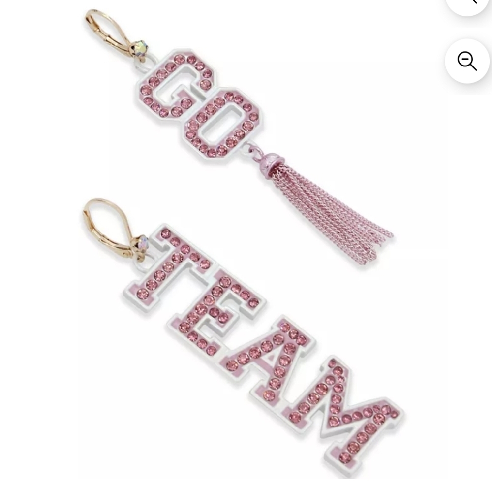 Betsey Johnson Womens GO TEAM Mismatch Earrings, NWT